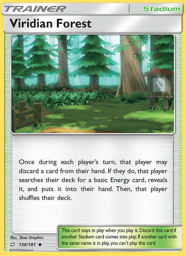 Carta Viridian Forest 156/181 de Team Up