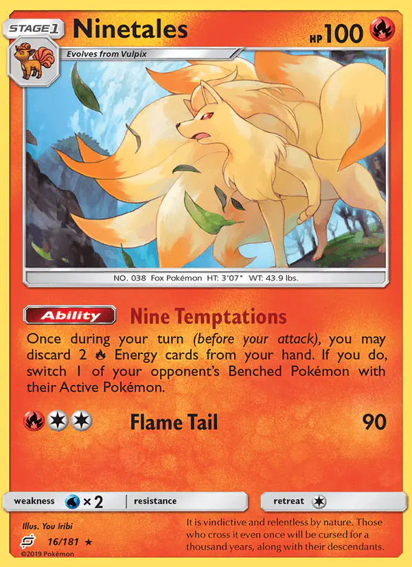 Carta Ninetales 16/181 de Team Up