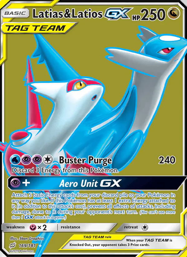 Carta Latias & Latios GX 169/181 de Team Up