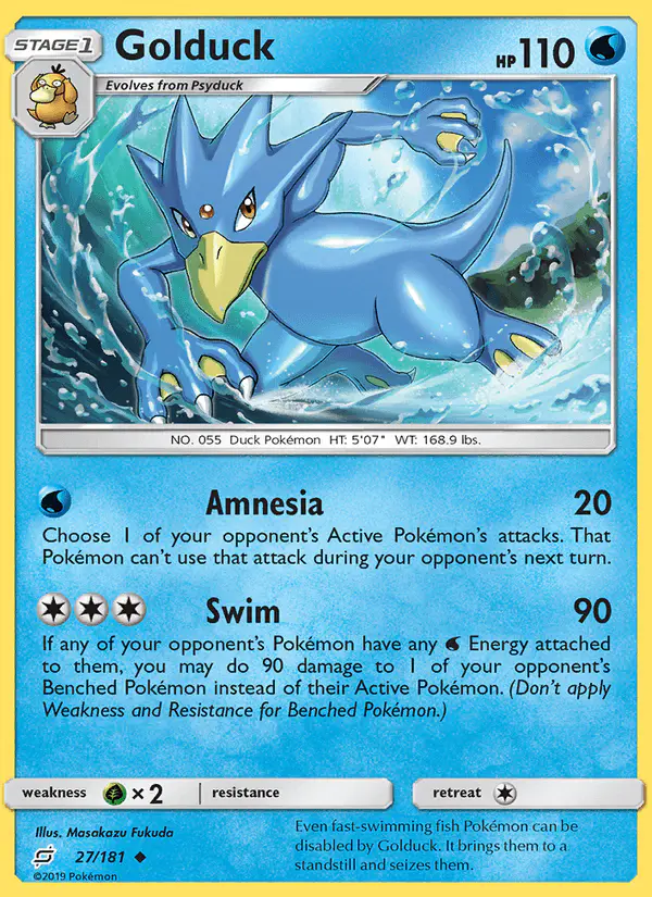 Carta Golduck 27/181 de Team Up