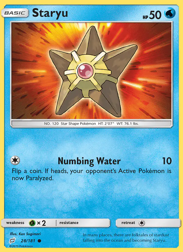 Carta Staryu 28/181 de Team Up