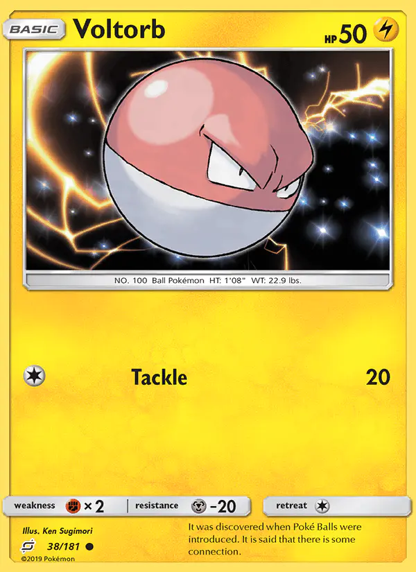 Carta Voltorb 38/181 de Team Up