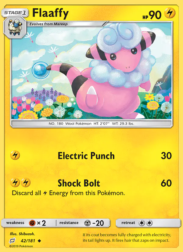 Carta Flaaffy 42/181 de Team Up