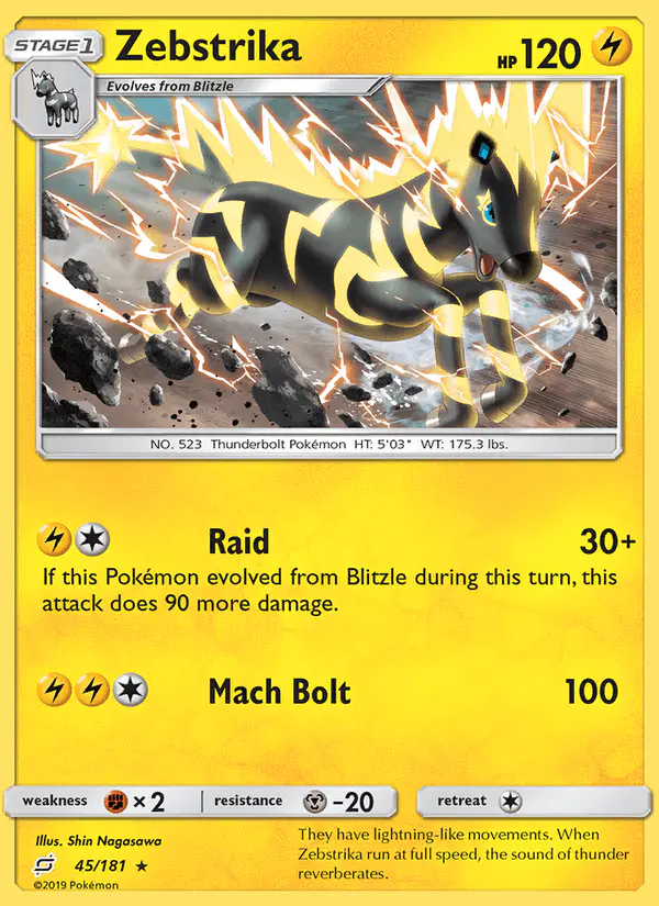 Carta Zebstrika 45/181 de Team Up