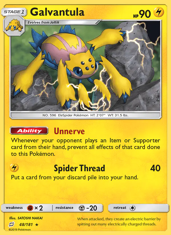 Carta Galvantula 48/181 de Team Up