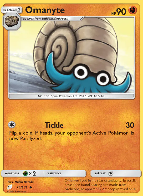Carta Omanyte 75/181 de Team Up