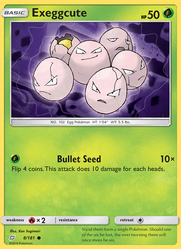 Carta Exeggcute 8/181 de Team Up