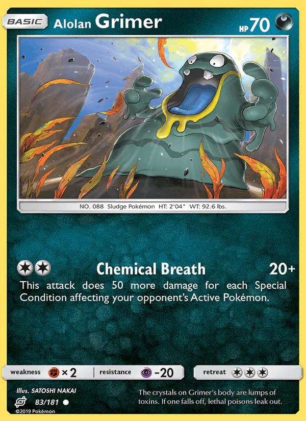 Carta Alolan Grimer 83/181 de Team Up