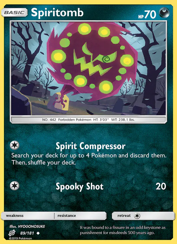 Carta Spiritomb 89/181 de Team Up