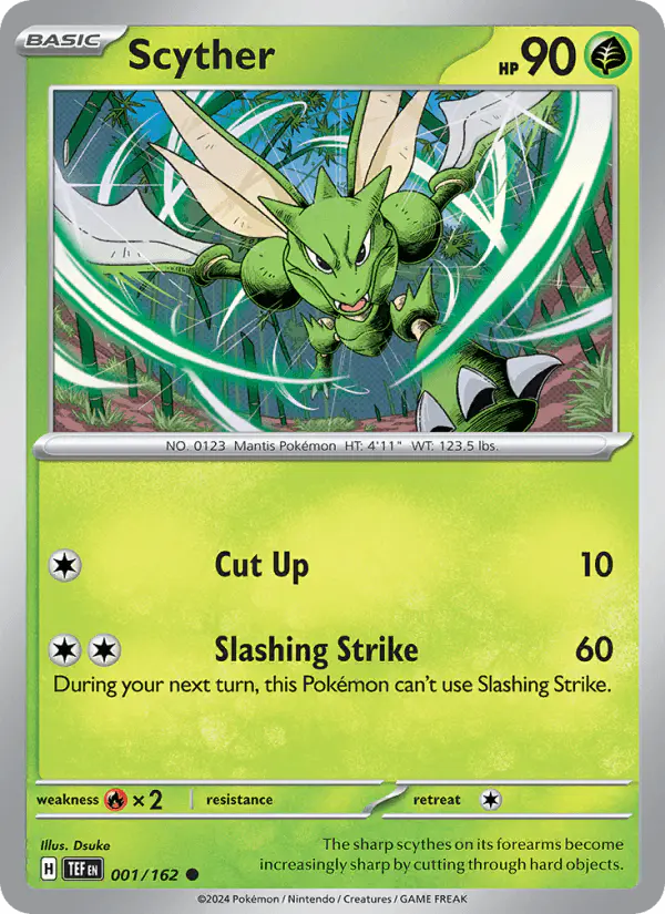 Carta Scyther 001/162 de Temporal Forces