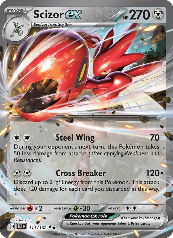 Carta Scizor ex 111/162 de Temporal Forces
