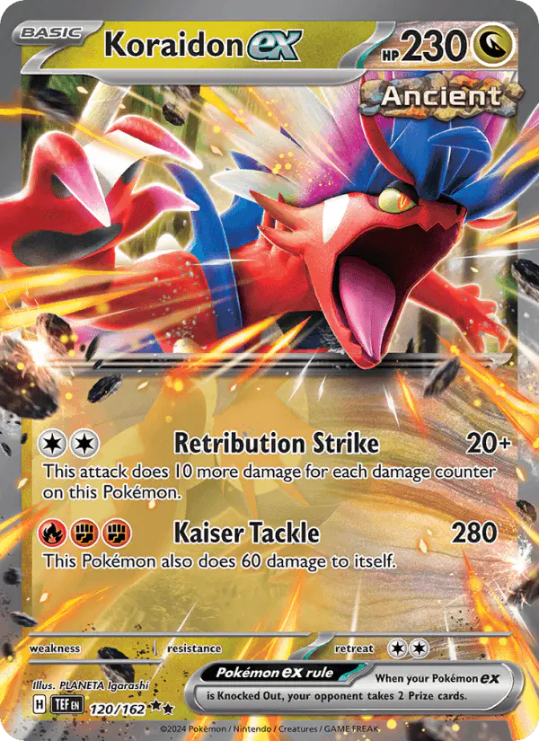 Carta Koraidon ex 120/162 de Temporal Forces
