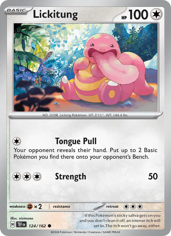 Carta Lickitung 124/162 de Temporal Forces