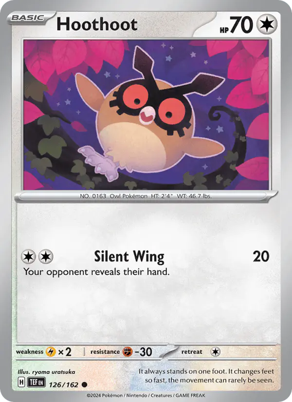 Carta Hoothoot 126/162 de Temporal Forces