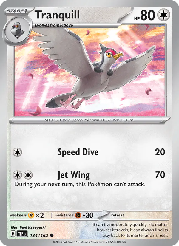 Carta Tranquill 134/162 de Temporal Forces