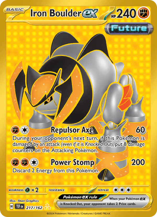 Carta Iron Boulder ex 217/162 de Temporal Forces