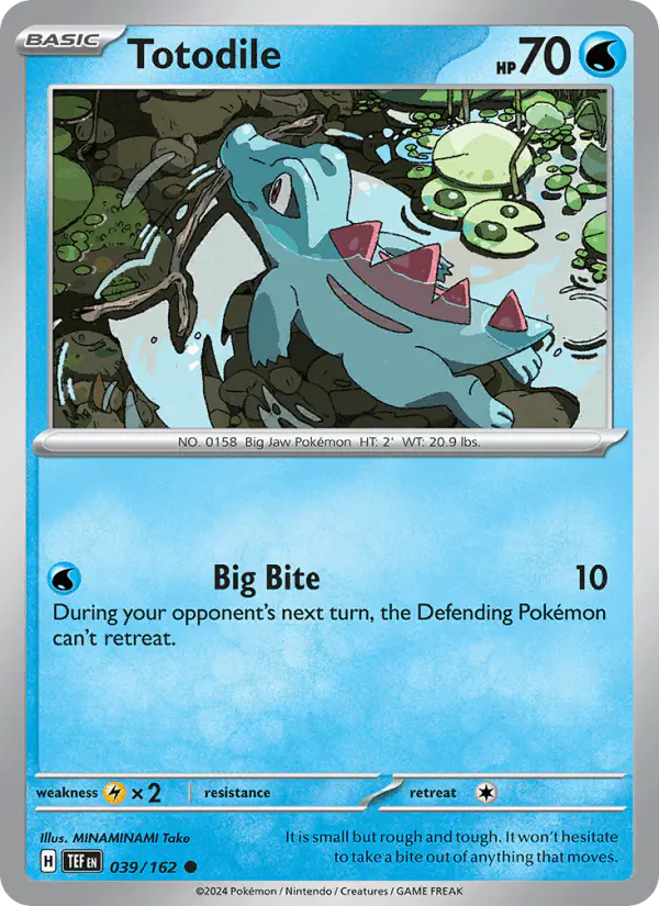 Carta Totodile 039/162 de Temporal Forces