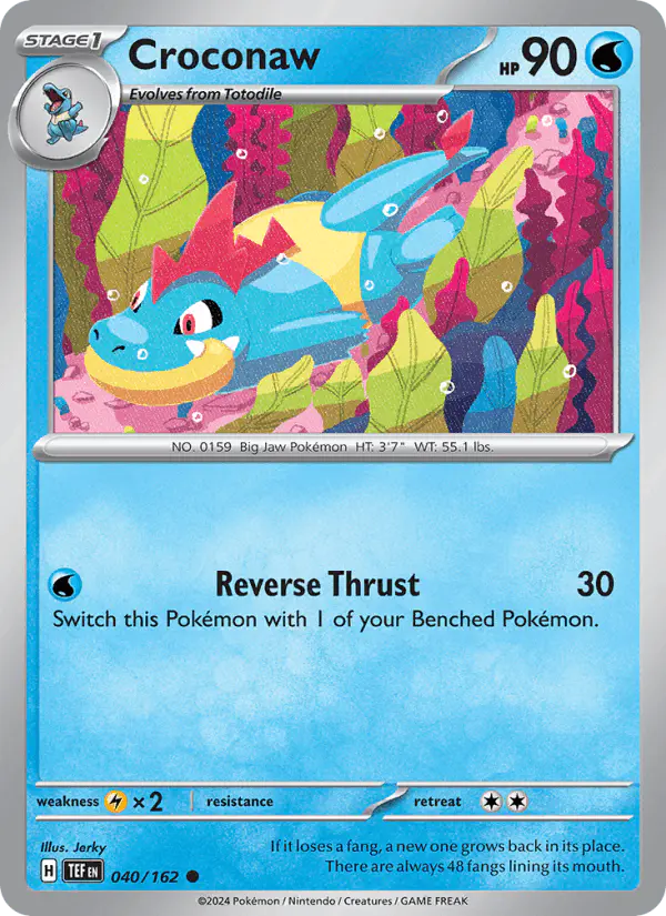 Carta Croconaw 040/162 de Temporal Forces