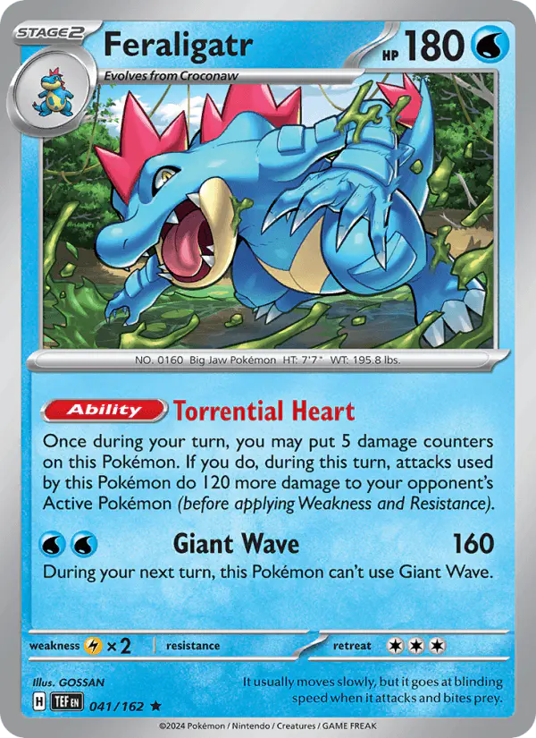 Carta Feraligatr 041/162 de Temporal Forces