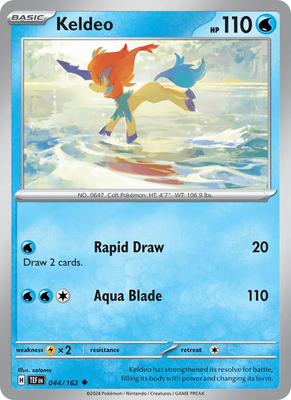 Carta Keldeo 044/162 de Temporal Forces