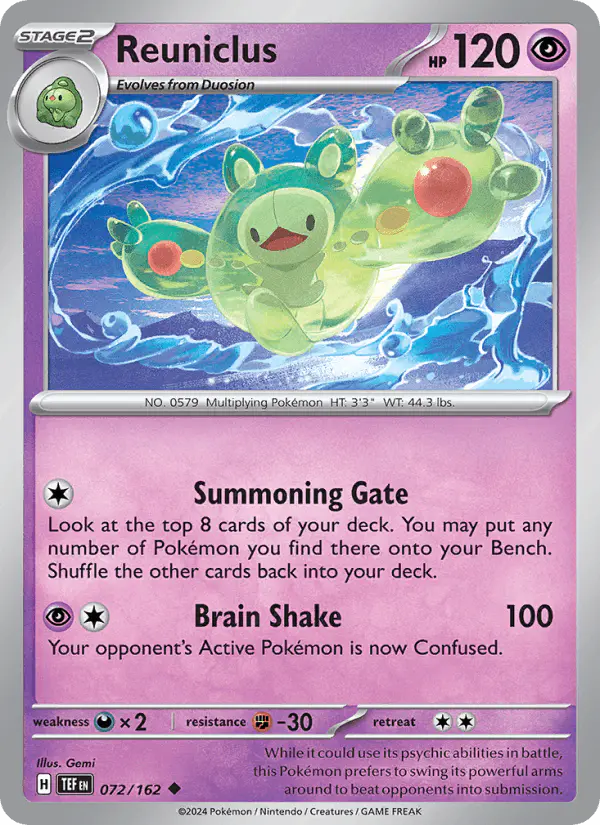 Carta Reuniclus 072/162 de Temporal Forces