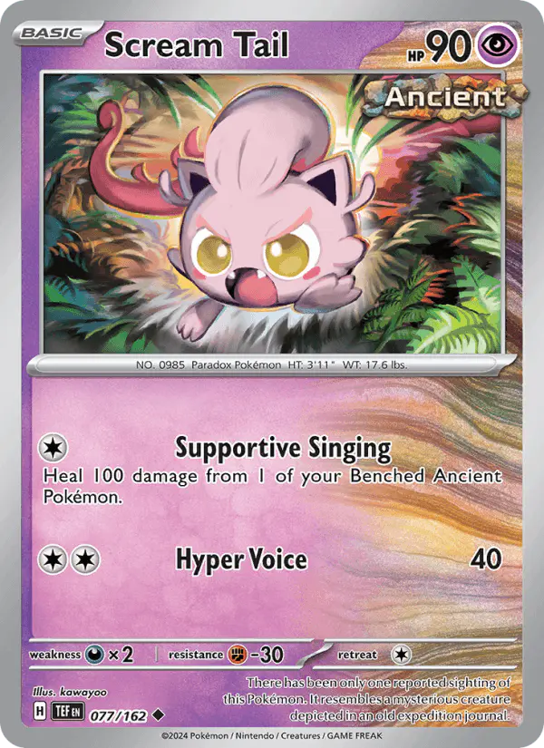 Carta Scream Tail 077/162 de Temporal Forces