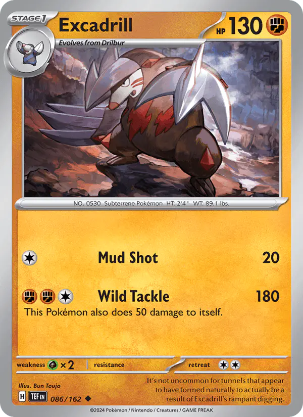 Carta Excadrill 086/162 de Temporal Forces
