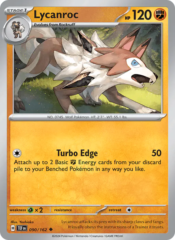 Carta Lycanroc 090/162 de Temporal Forces