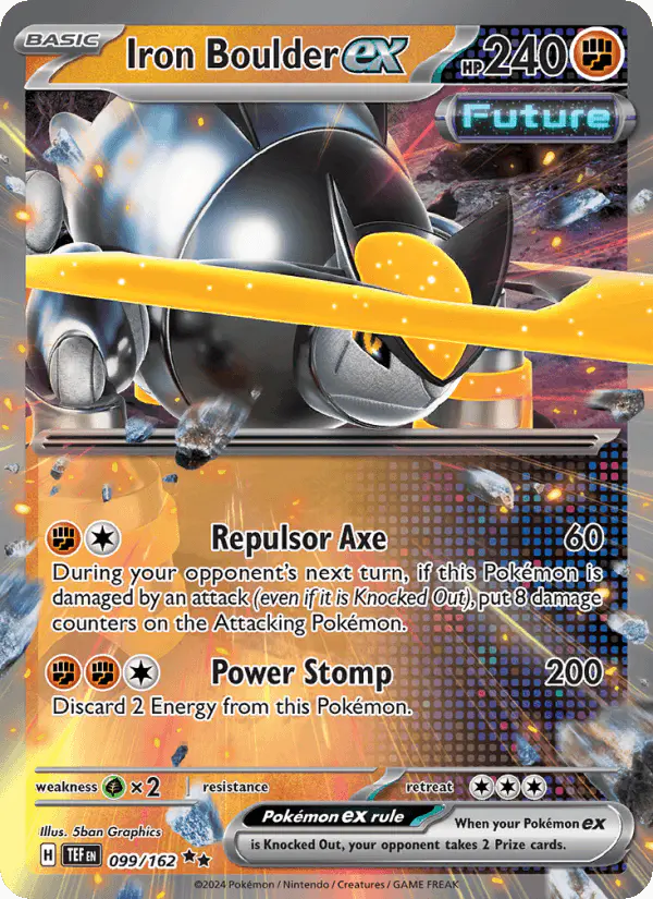 Carta Iron Boulder ex 099/162 de Temporal Forces