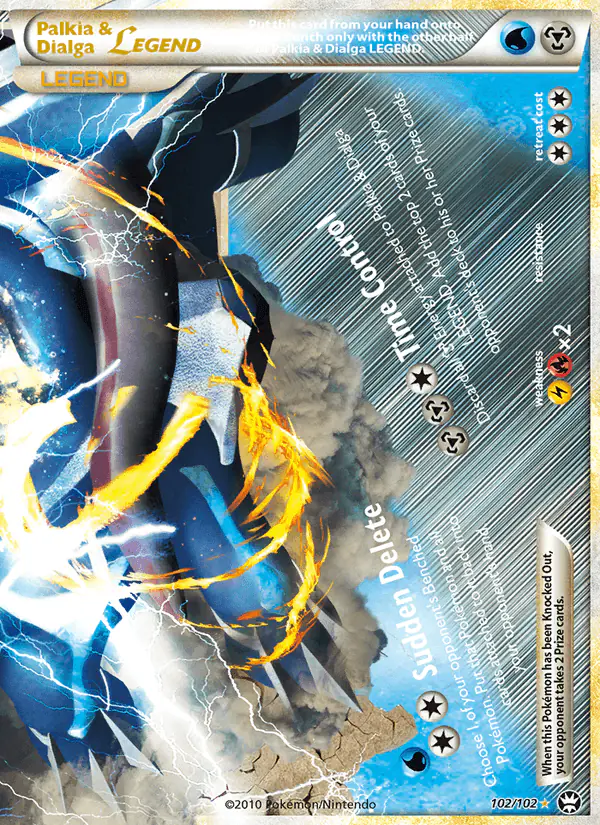 Carta Palkia & Dialga LEGEND 102/102 de Triumphant
