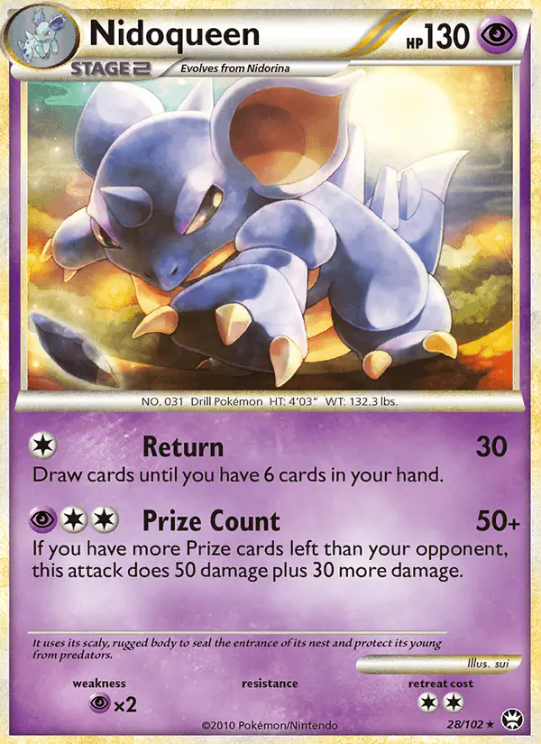 Carta Nidoqueen 28/102 de Triumphant