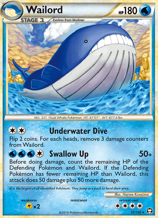 Carta Wailord 31/102 de Triumphant