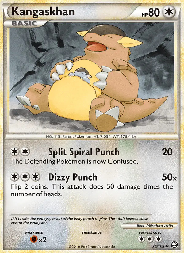 Carta Kangaskhan 36/102 de Triumphant
