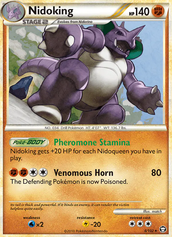 Carta Nidoking 6/102 de Triumphant