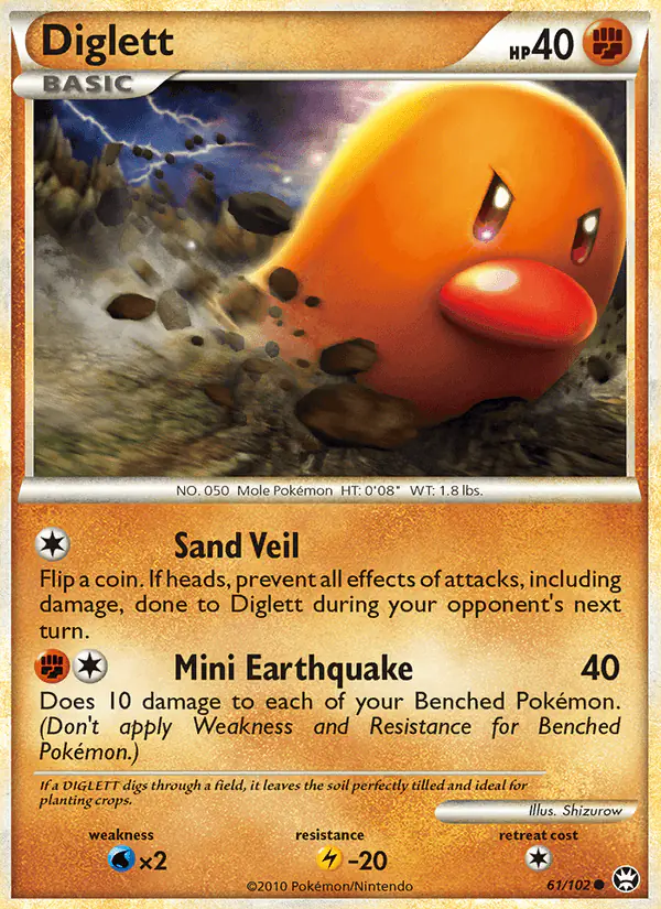 Carta Diglett 61/102 de Triumphant