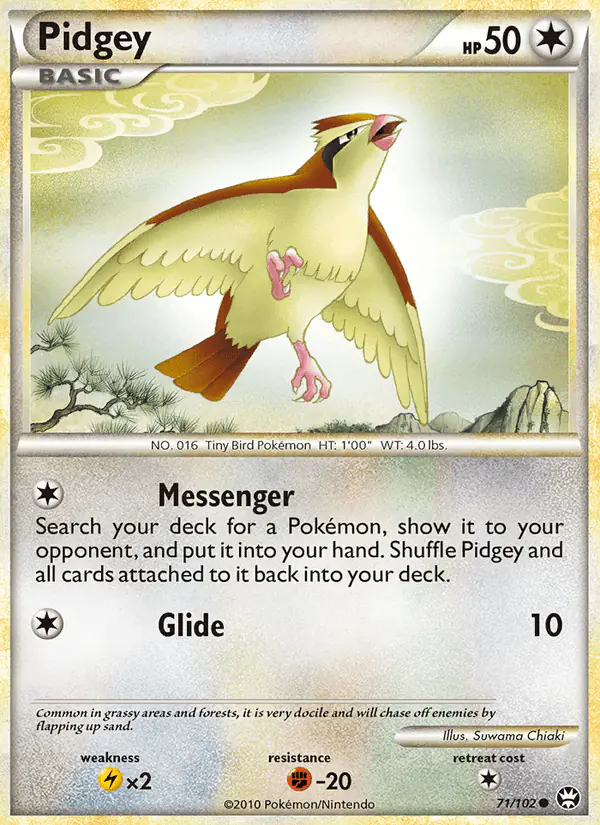 Carta Pidgey 71/102 de Triumphant
