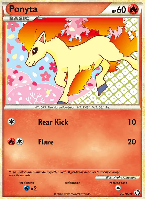 Carta Ponyta 72/102 de Triumphant