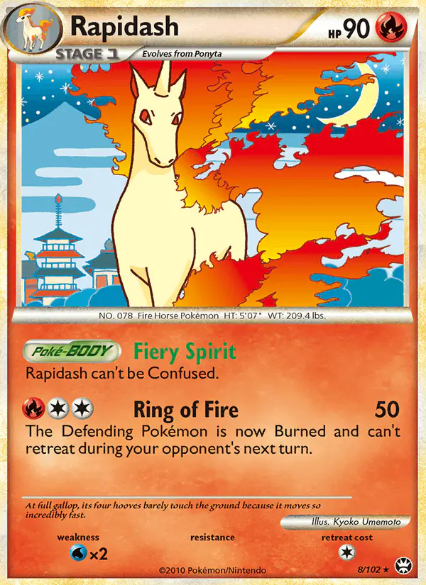 Carta Rapidash 8/102 de Triumphant