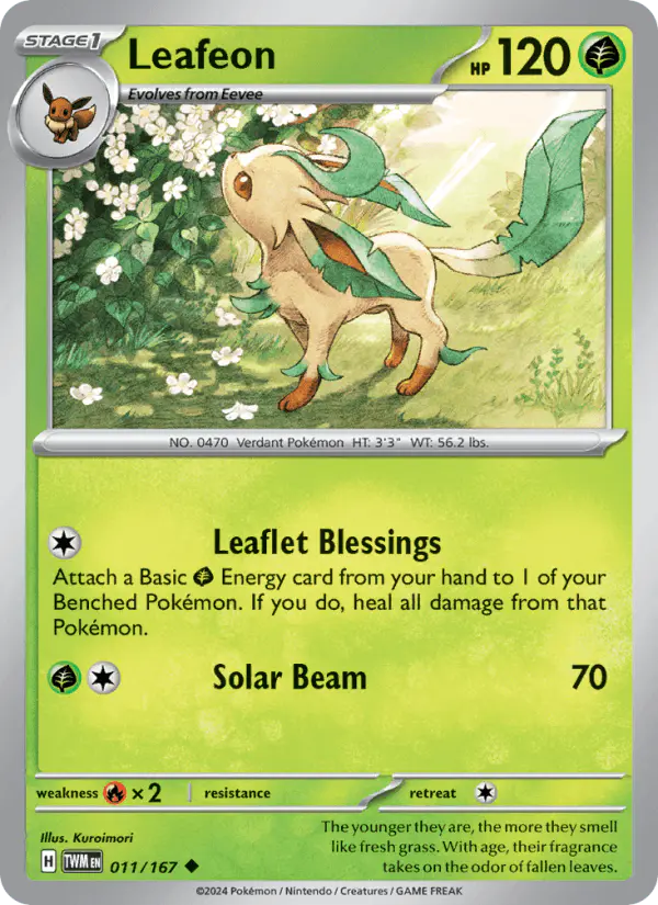 Carta Leafeon 011/167 de Twilight Masquerade