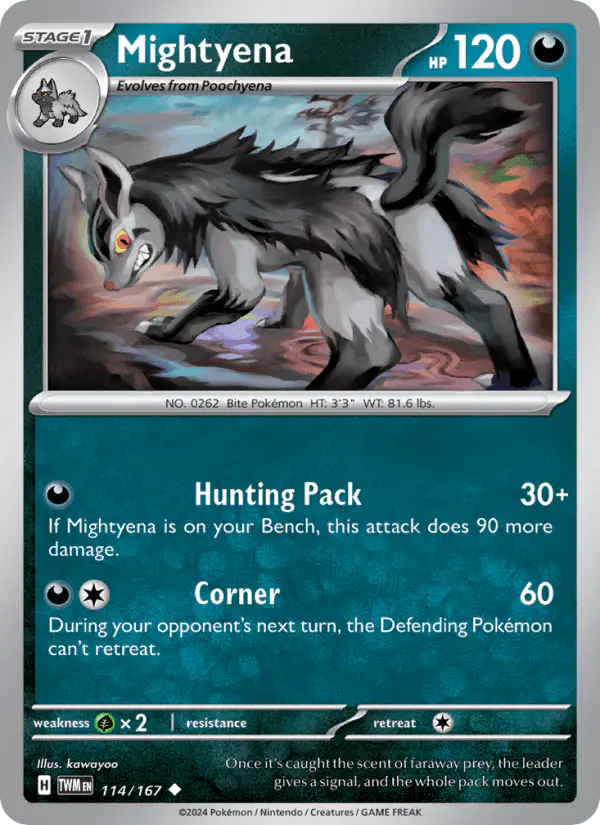 Carta Mightyena 114/167 de Twilight Masquerade