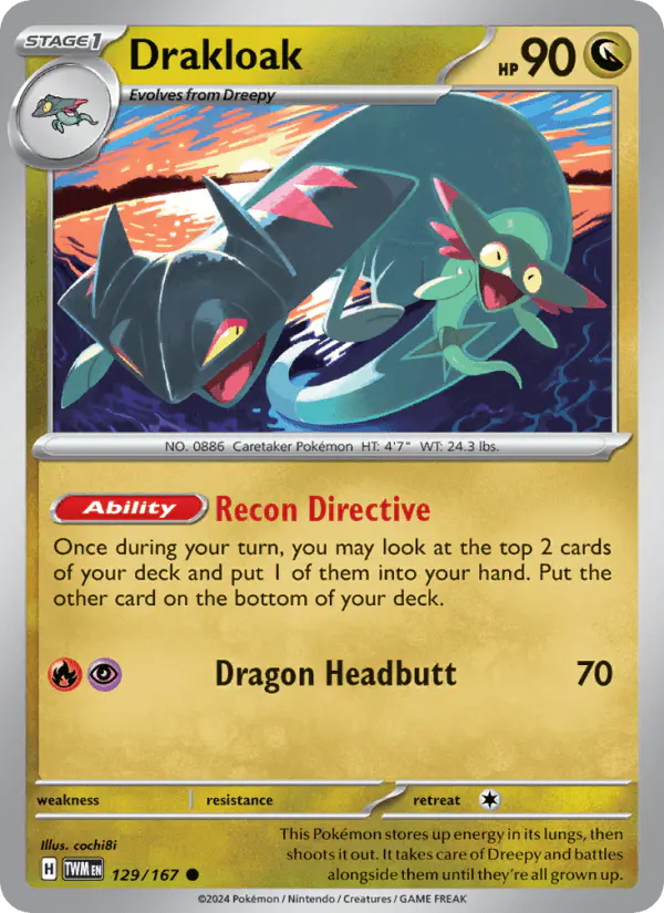 Carta Drakloak 129/167 de Twilight Masquerade