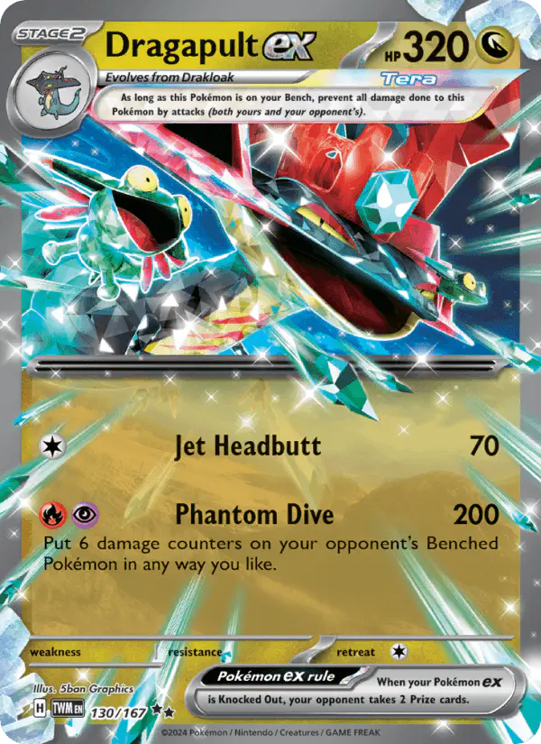 Carta Dragapult ex 130/167 de Twilight Masquerade