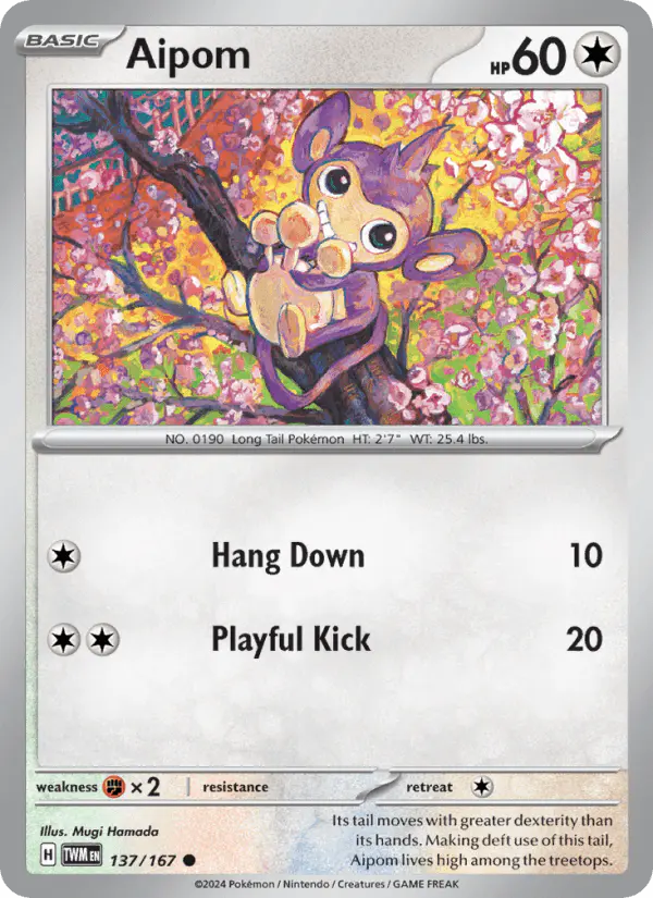 Carta Aipom 137/167 de Twilight Masquerade