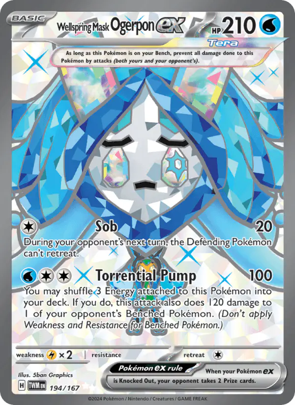 Carta Wellspring Mask Ogerpon ex 194/167 de Twilight Masquerade