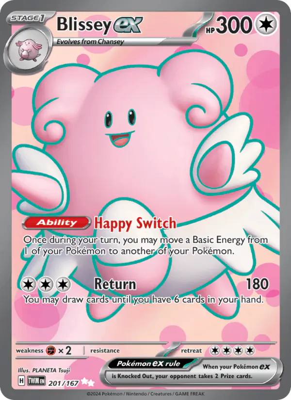 Carta Blissey ex 201/167 de Twilight Masquerade