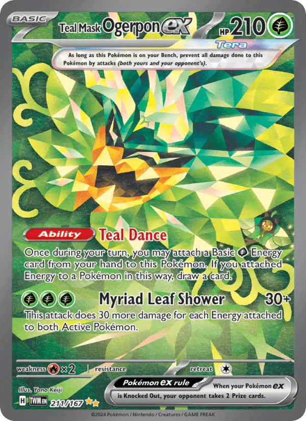 Carta Teal Mask Ogerpon ex 211/167 de Twilight Masquerade