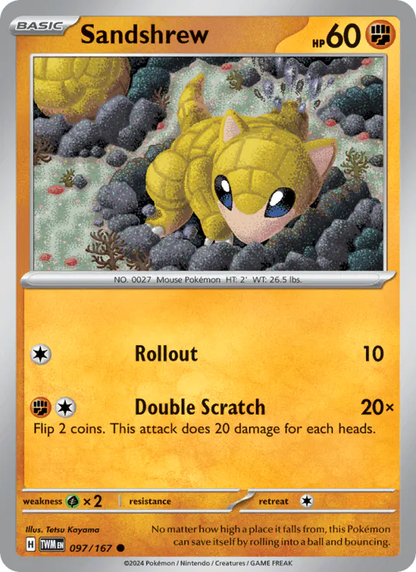 Carta Sandshrew 097/167 de Twilight Masquerade