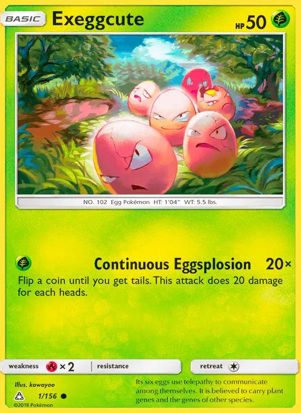 Carta Exeggcute 1/156 de Ultra Prism