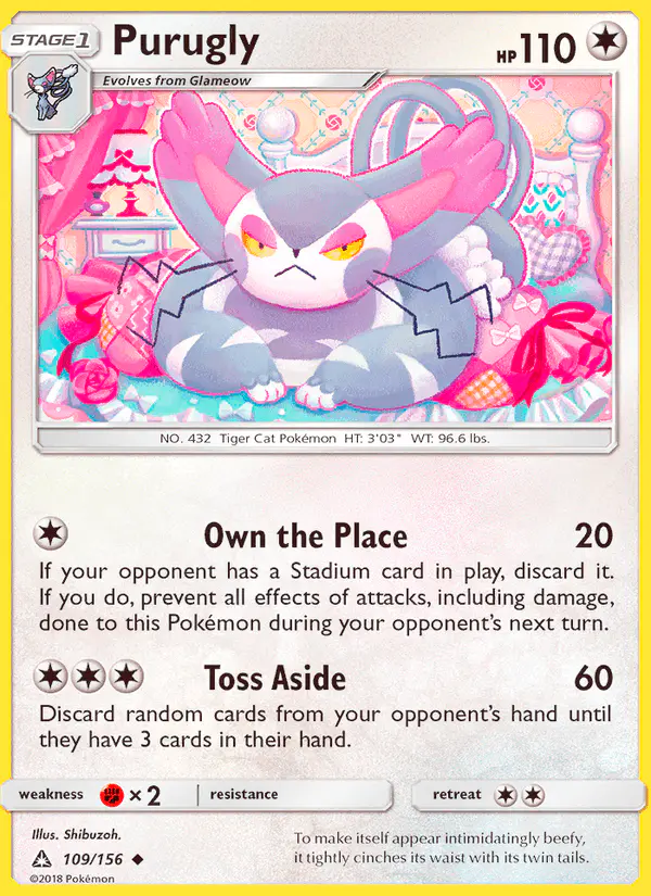 Carta Purugly 109/156 de Ultra Prism