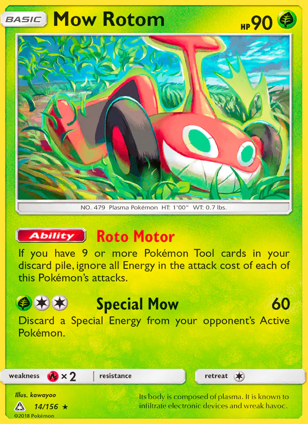Carta Mow Rotom 14/156 de Ultra Prism